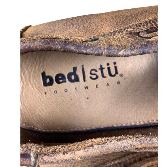 Bed Stu Distressed Leather Loafers Mens Size 12 Rustic Moc Toe Slip On Shoes main image 10